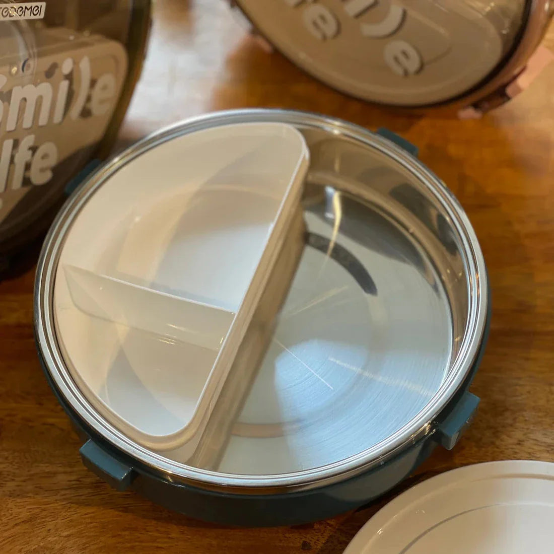 Happy Meal Round Stainless Steel Lunch Box