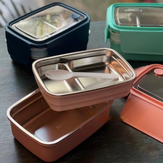 Globo Petite Fuji Double Decker Stainless Steel Bento Lunch Box - 1300 ML