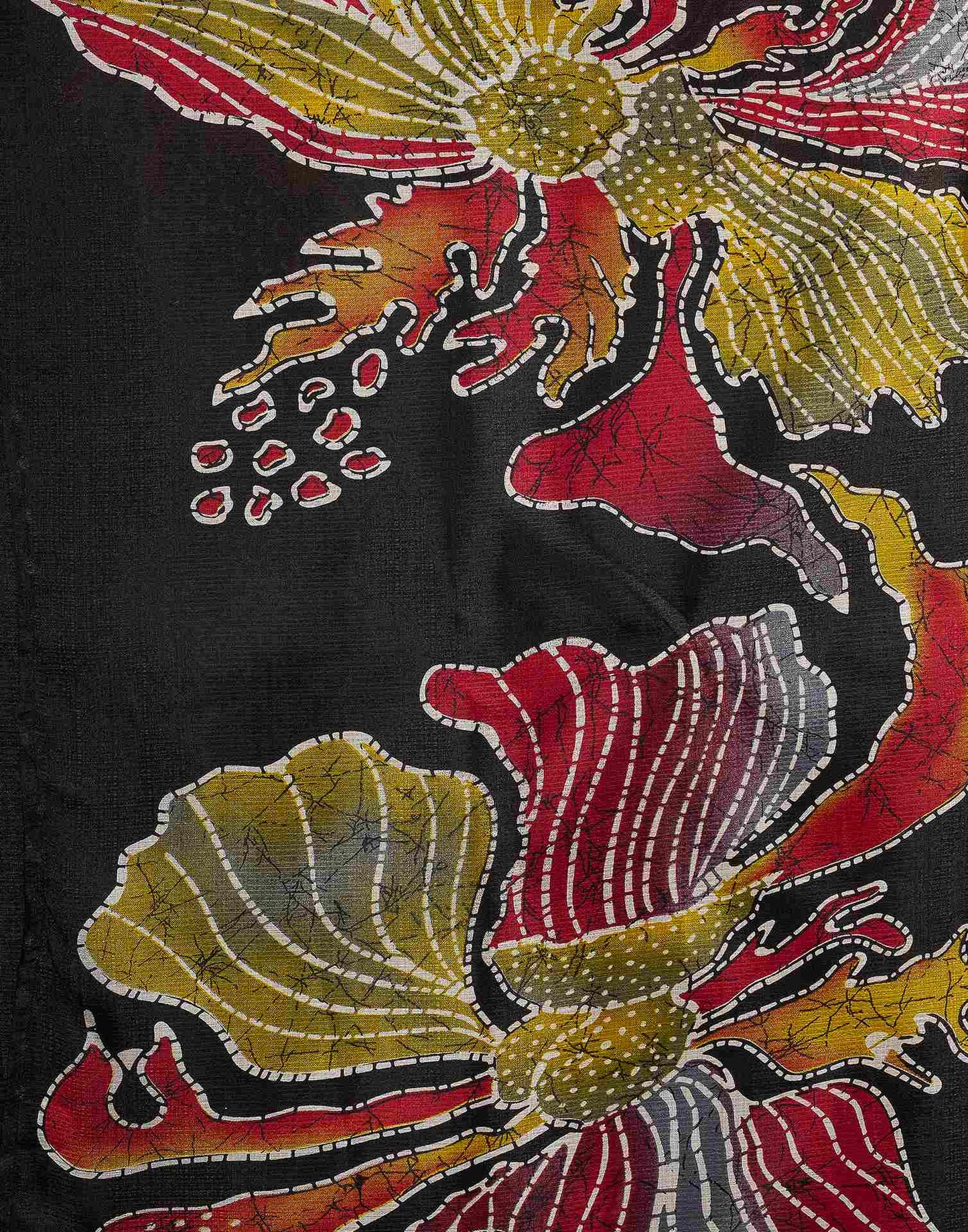 Black Vichitra Silk Printed Saree