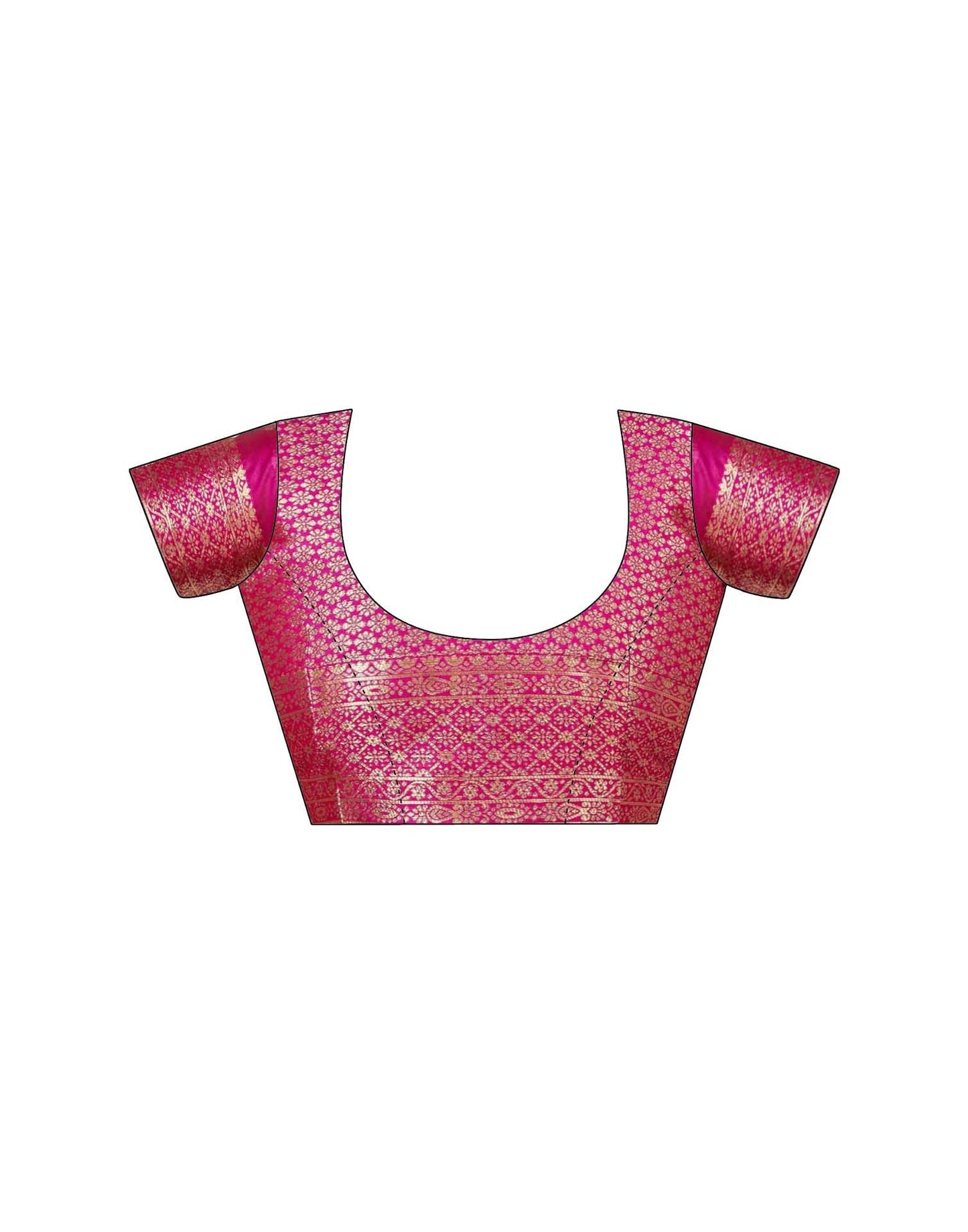 Mouni Roy Rani Pink Peacock Banarasi Saree