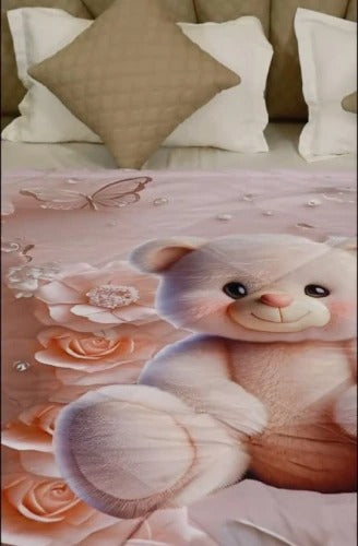 7D Premium Bedsheets for kids |Double Bedshee & 2 Pillow Cover